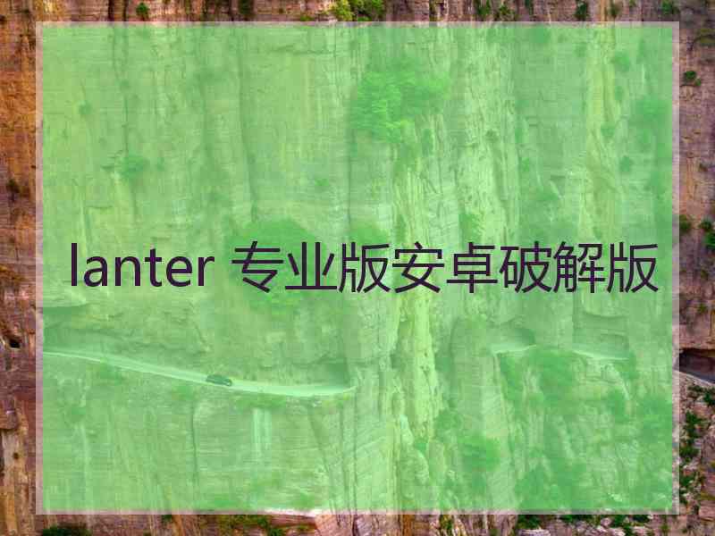 lanter 专业版安卓破解版