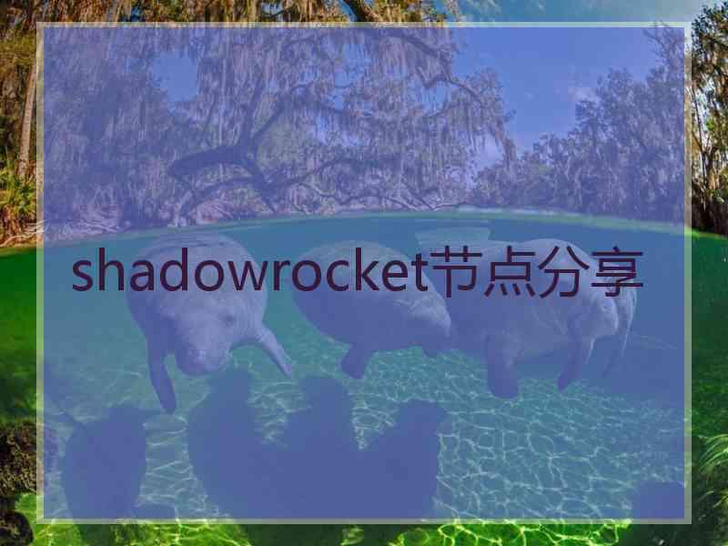 shadowrocket节点分享