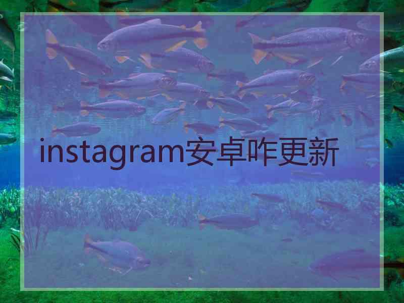 instagram安卓咋更新