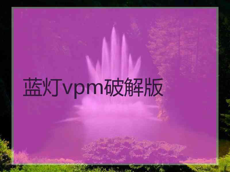 蓝灯vpm破解版