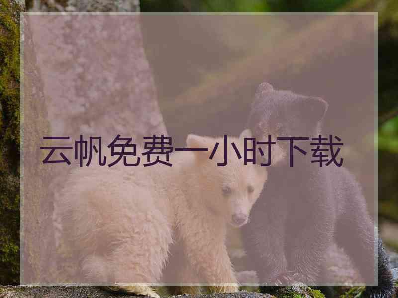云帆免费一小时下载