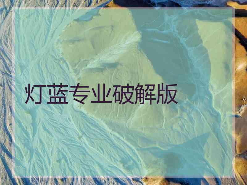 灯蓝专业破解版