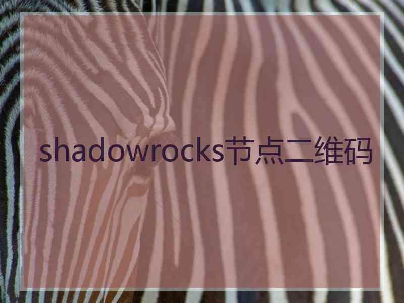 shadowrocks节点二维码