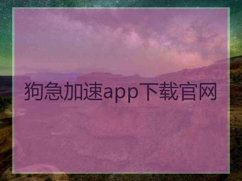 狗急加速app下载官网