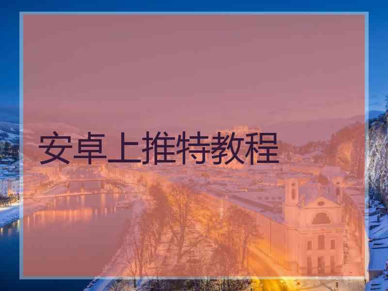 安卓上推特教程