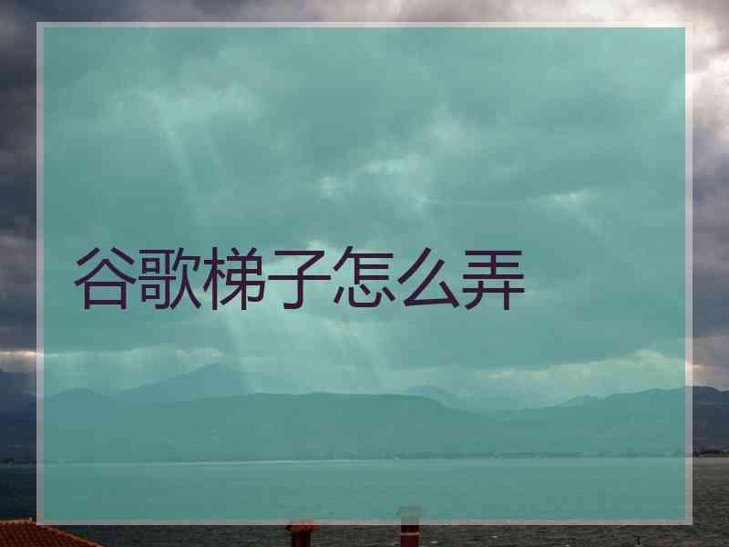 谷歌梯子怎么弄