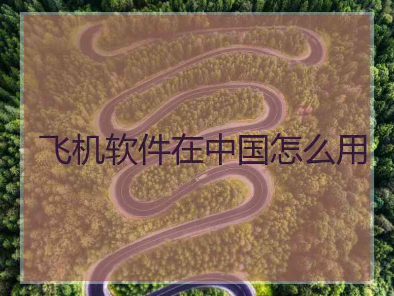 飞机软件在中国怎么用