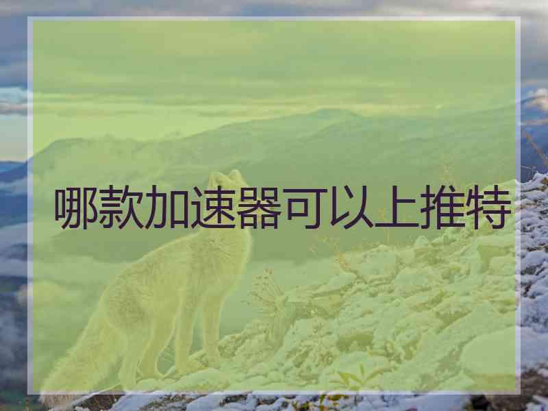 哪款加速器可以上推特