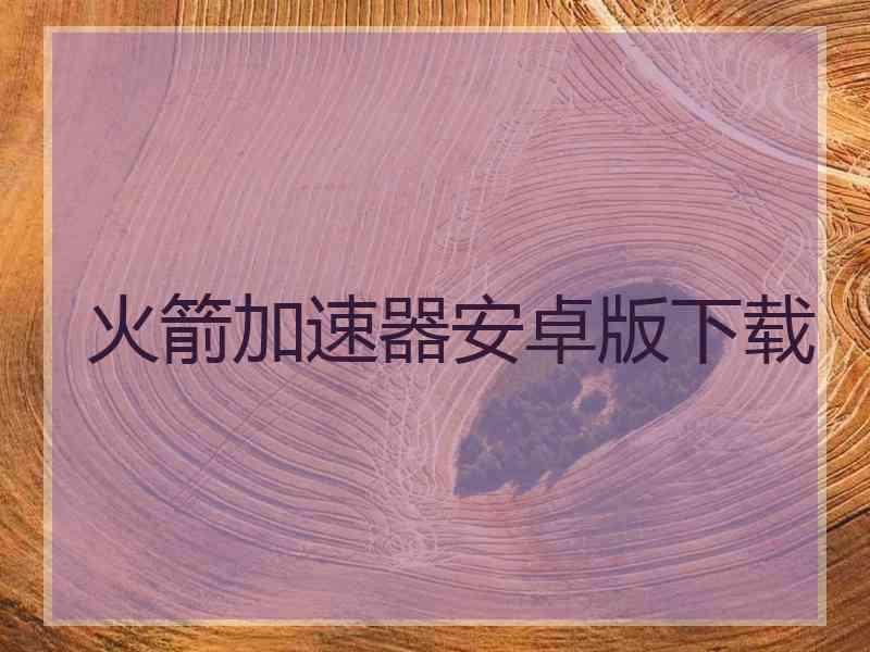 火箭加速器安卓版下载