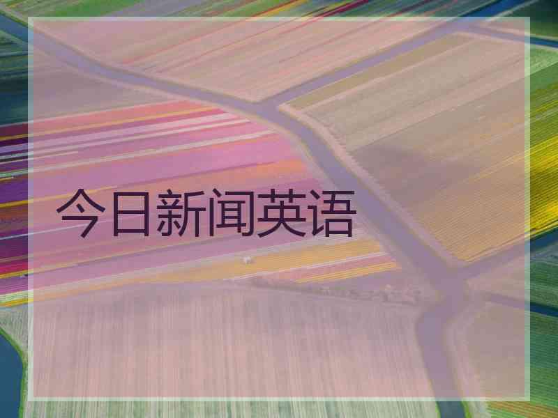 今日新闻英语