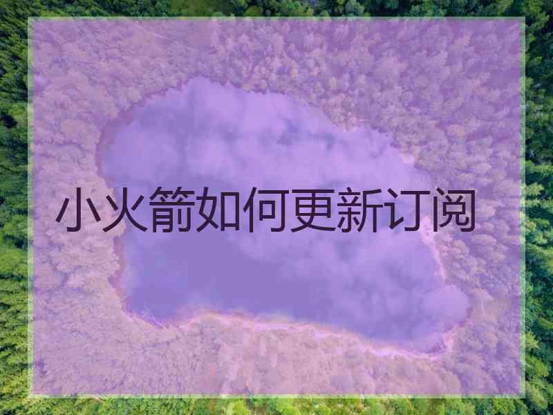 小火箭如何更新订阅