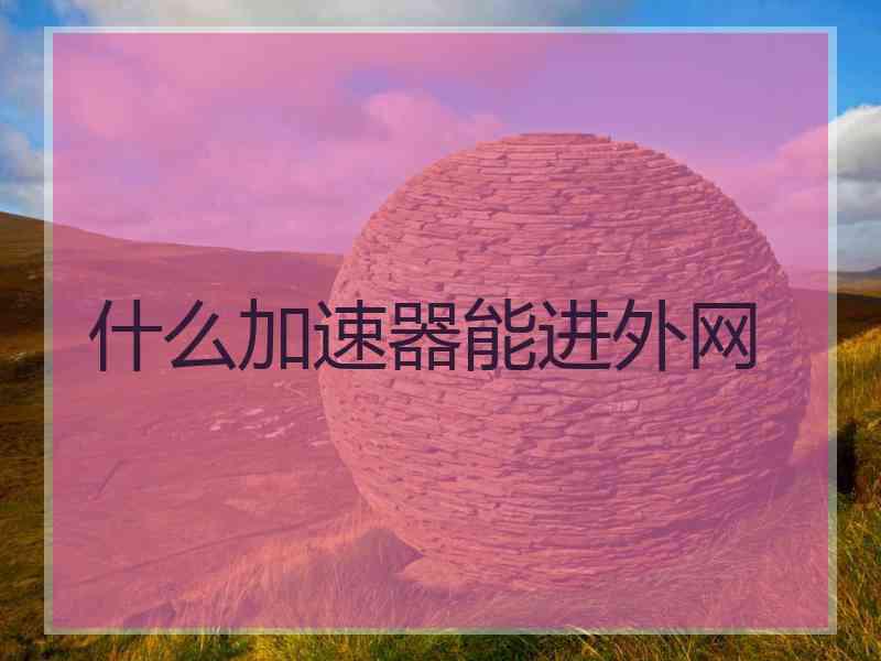 什么加速器能进外网