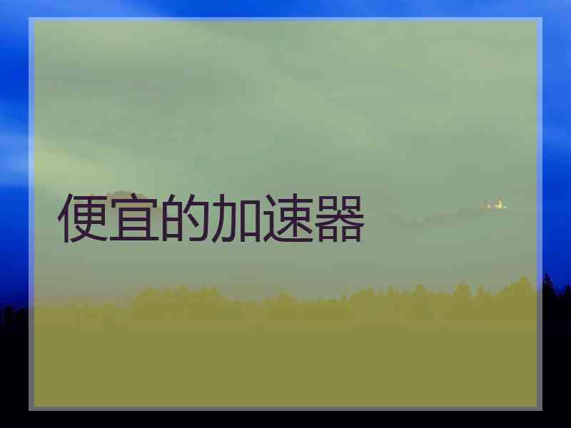 便宜的加速器