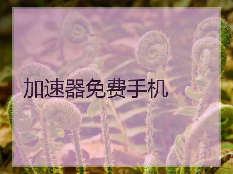 加速器免费手机