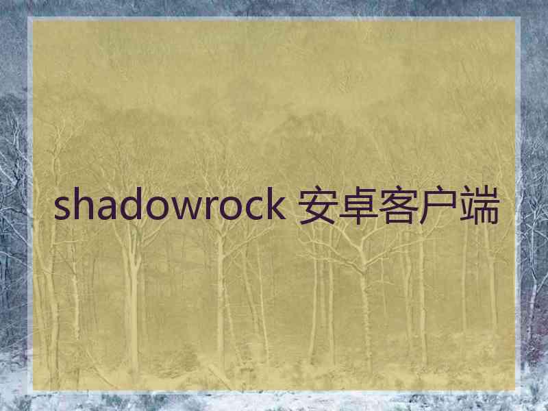 shadowrock 安卓客户端
