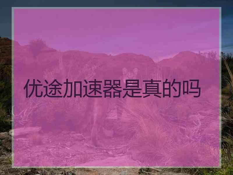 优途加速器是真的吗