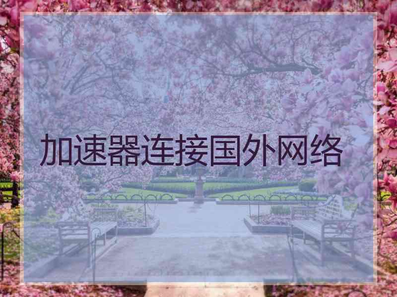 加速器连接国外网络