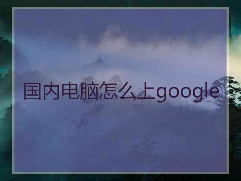 国内电脑怎么上google
