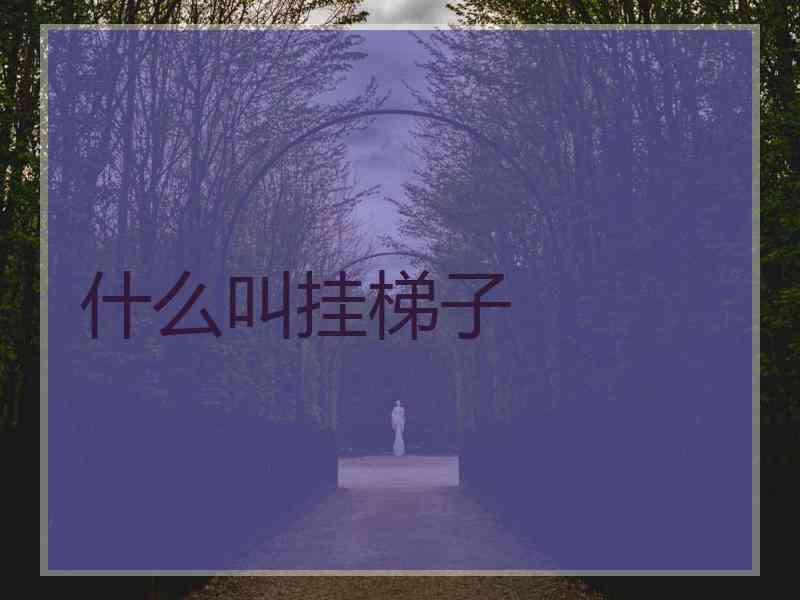什么叫挂梯子