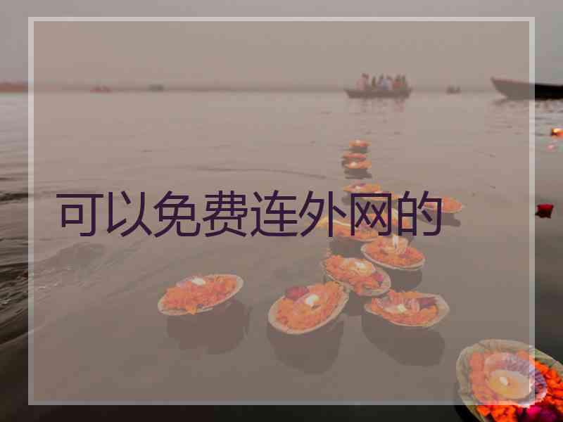 可以免费连外网的