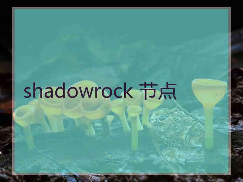 shadowrock 节点