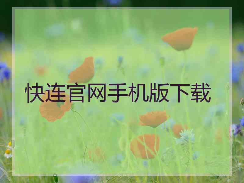 快连官网手机版下载