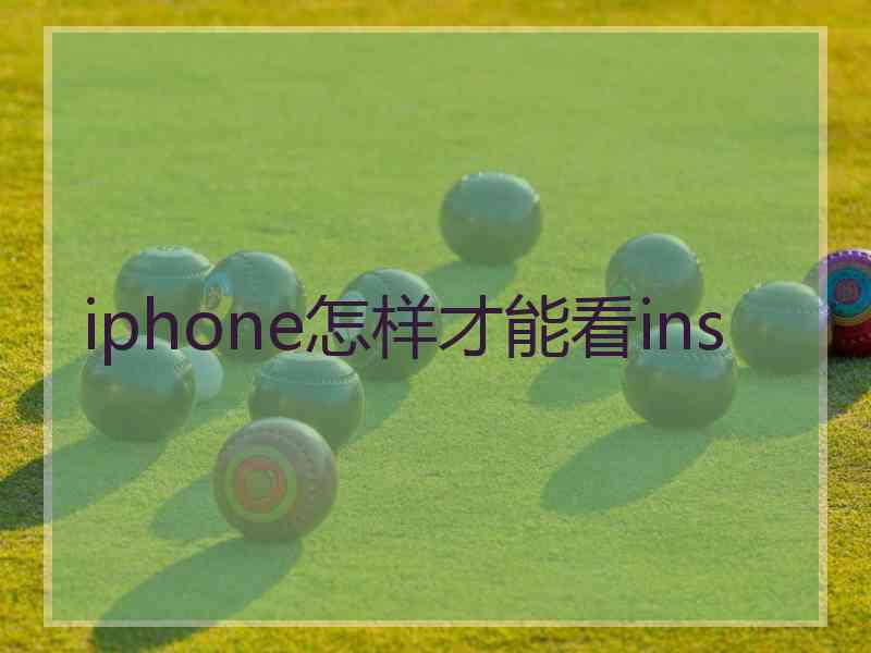 iphone怎样才能看ins
