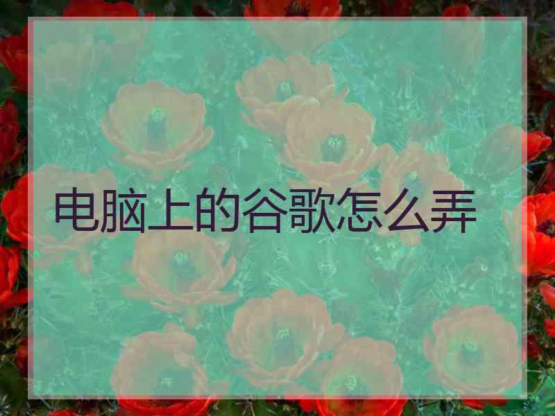 电脑上的谷歌怎么弄