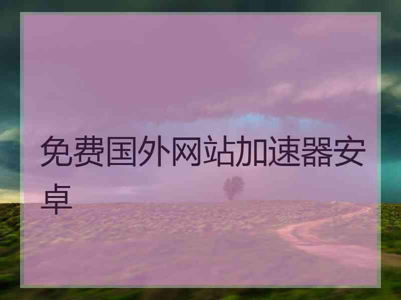 免费国外网站加速器安卓