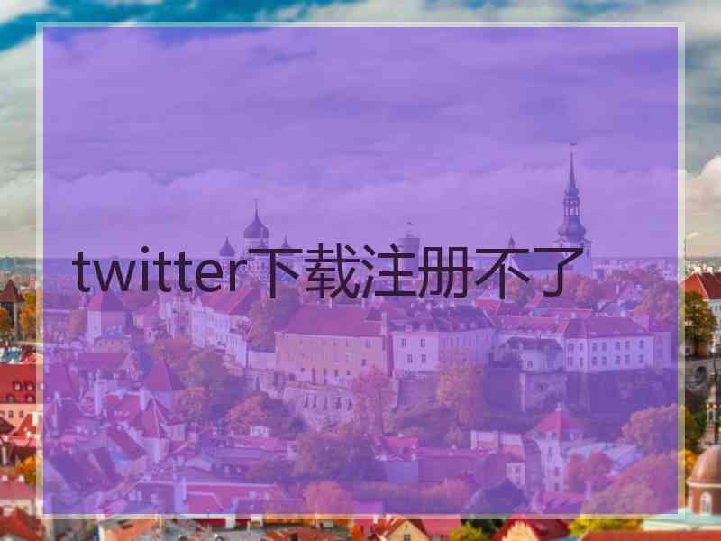 twitter下载注册不了