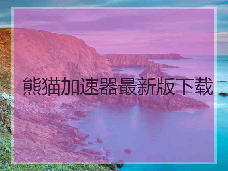 熊猫加速器最新版下载