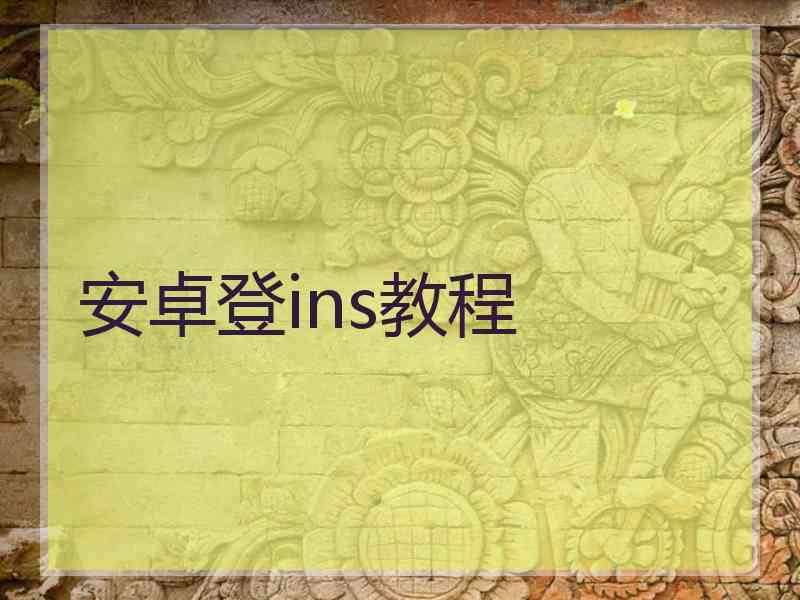 安卓登ins教程