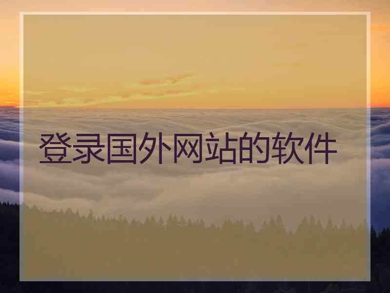 登录国外网站的软件