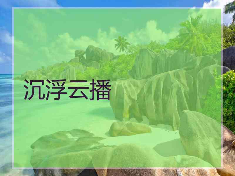 沉浮云播