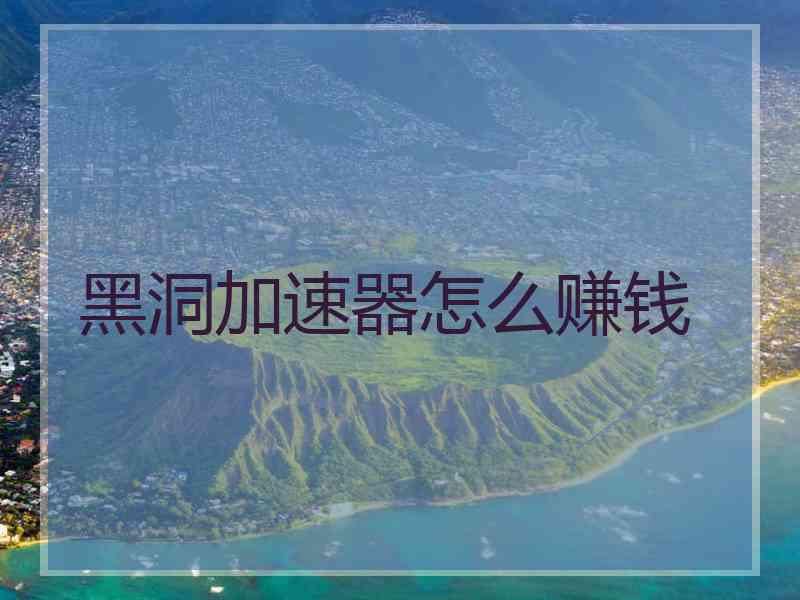 黑洞加速器怎么赚钱