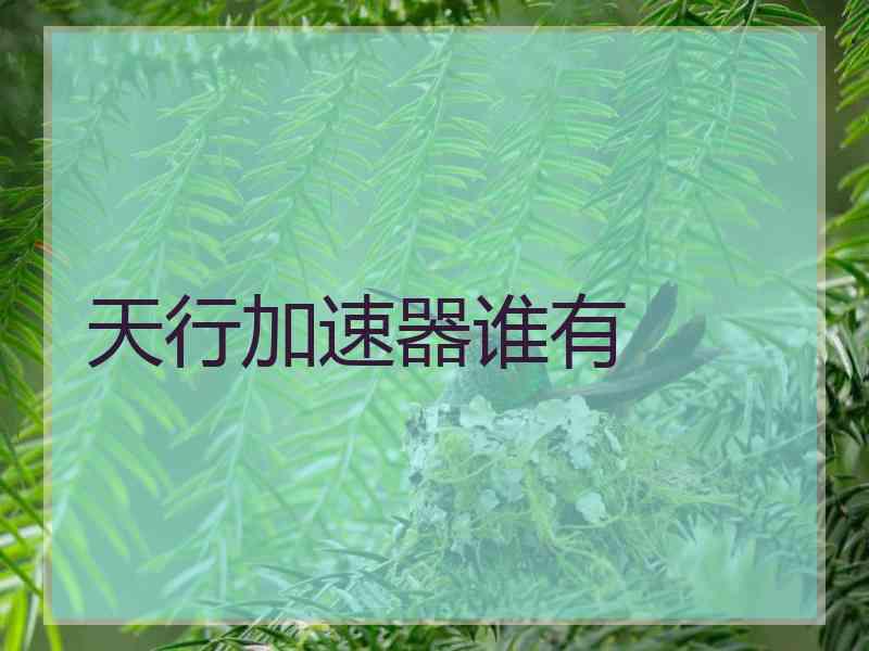 天行加速器谁有