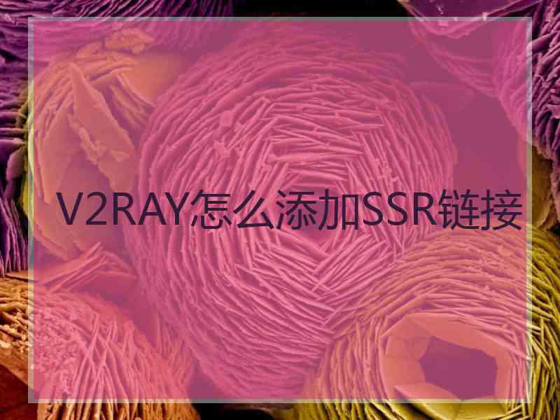 V2RAY怎么添加SSR链接