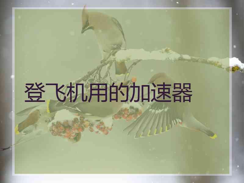 登飞机用的加速器