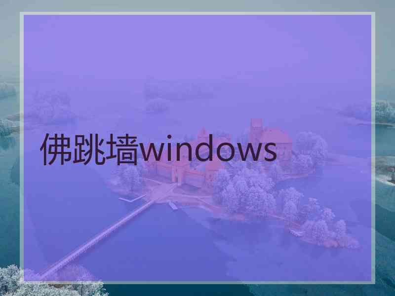 佛跳墙windows
