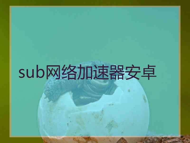 sub网络加速器安卓