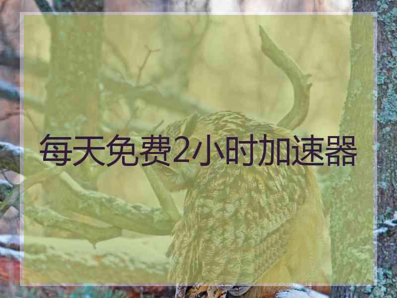 每天免费2小时加速器
