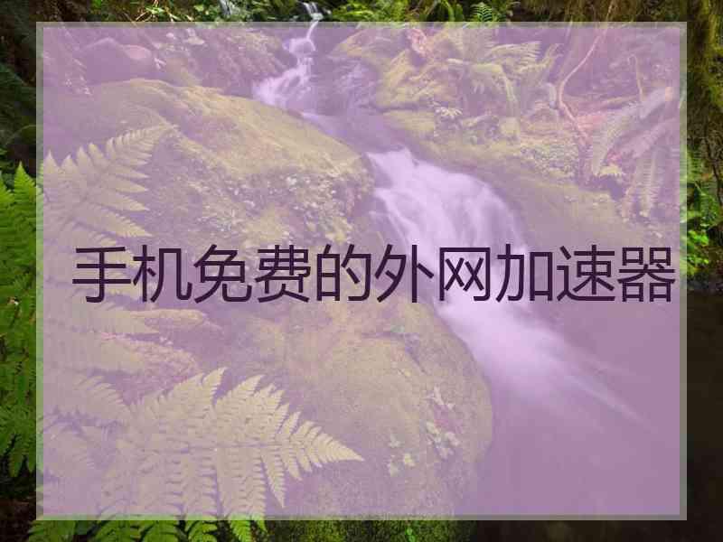 手机免费的外网加速器