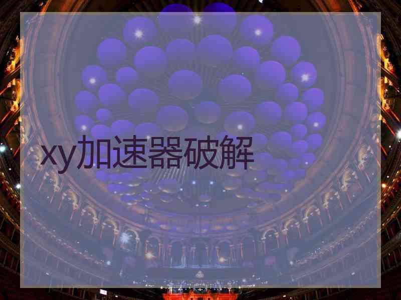 xy加速器破解