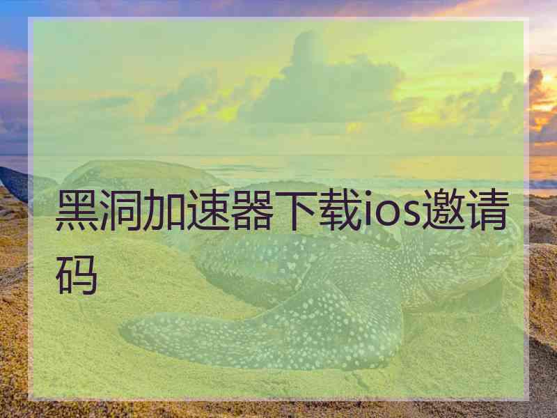 黑洞加速器下载ios邀请码