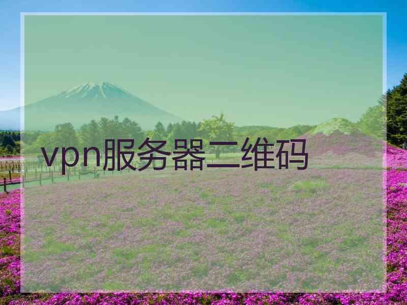 vpn服务器二维码