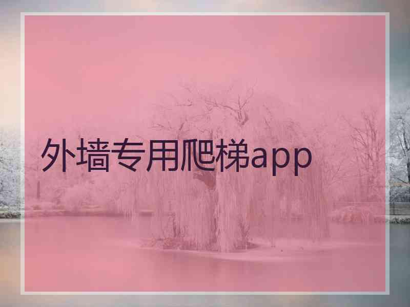 外墙专用爬梯app