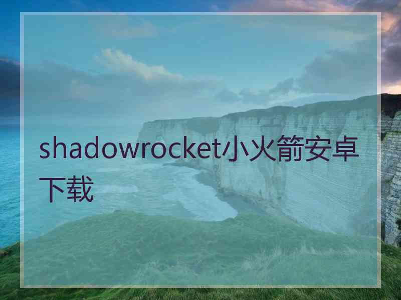 shadowrocket小火箭安卓下载