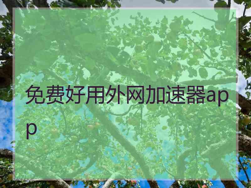 免费好用外网加速器app