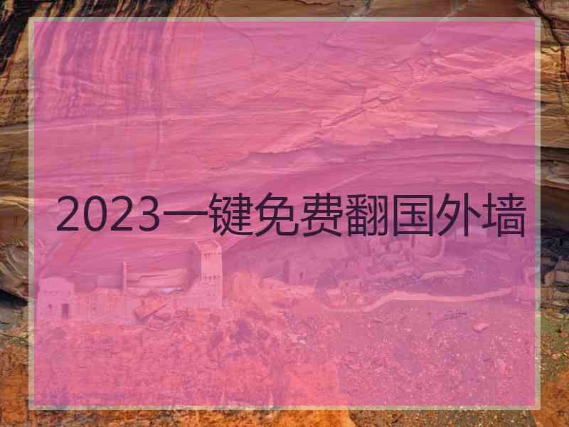 2023一键免费翻国外墙