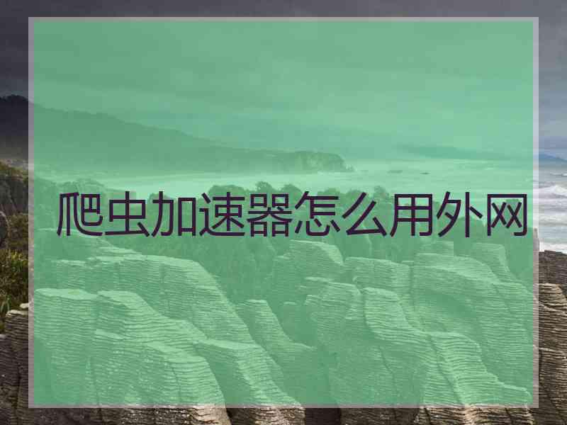 爬虫加速器怎么用外网